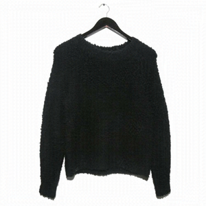 WILFRED FREE Kroes Mohair Wool Acrylic Blend Eyelash Black Sweater